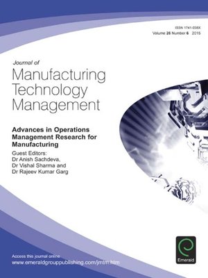cover image of Journal of Manufacturing Technology Management, Volume 26, Number 6